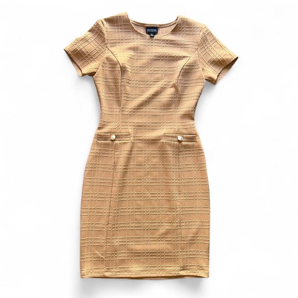 En Focus Studio Textured Shell Sheath Dress – Size 4